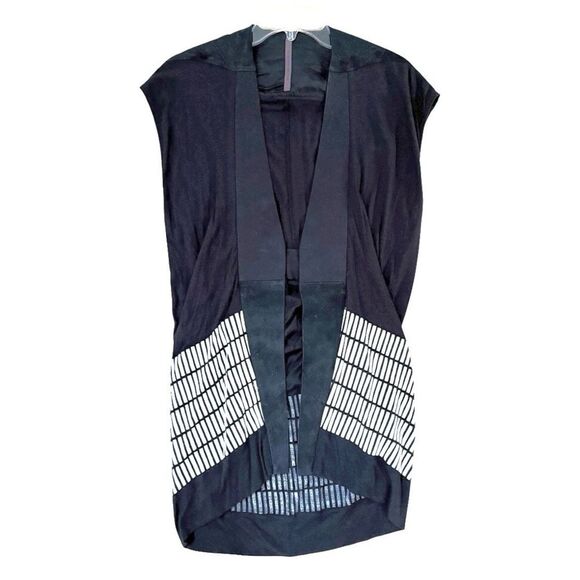 Rick Owens Jackets & Blazers - Rick Owens Lilies Long Line Jacket Vest in Black and White M